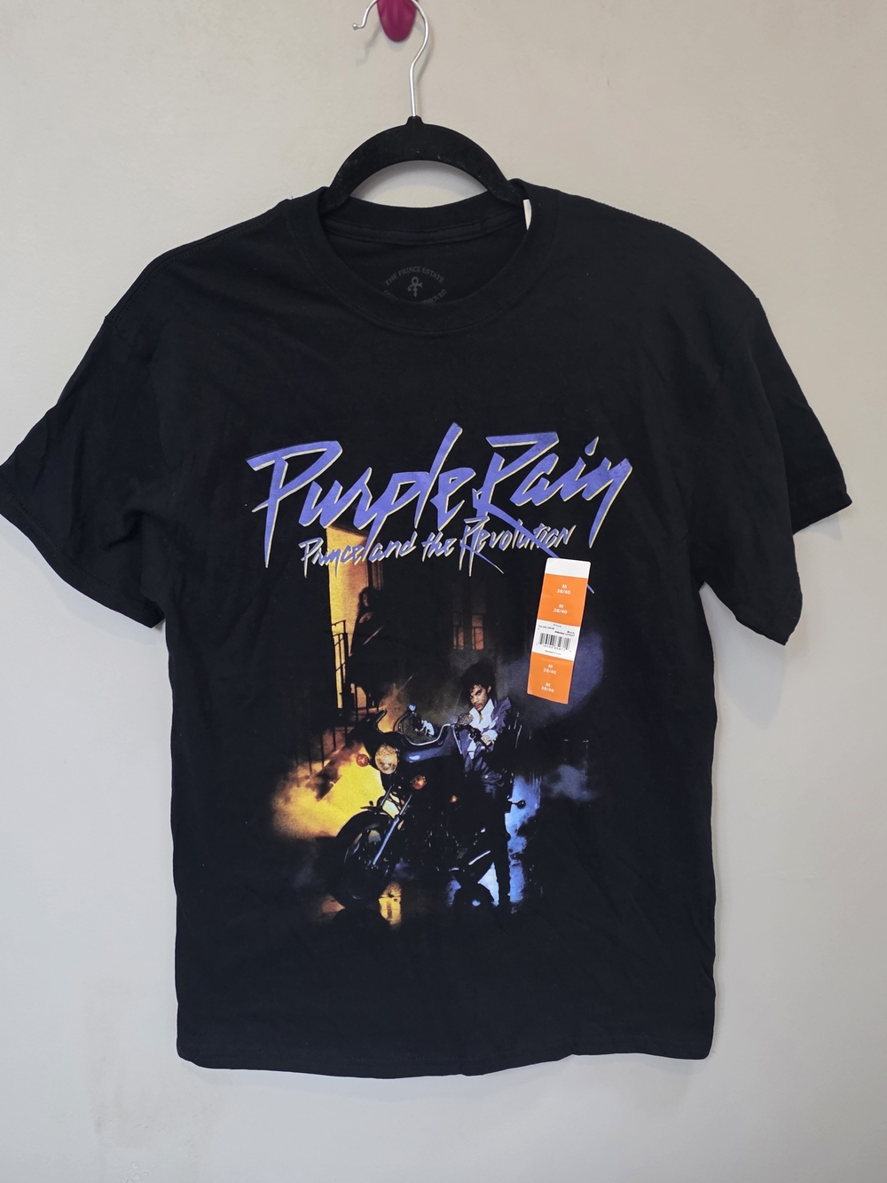 Prince Black Tee with Purple and Yellow Graphic